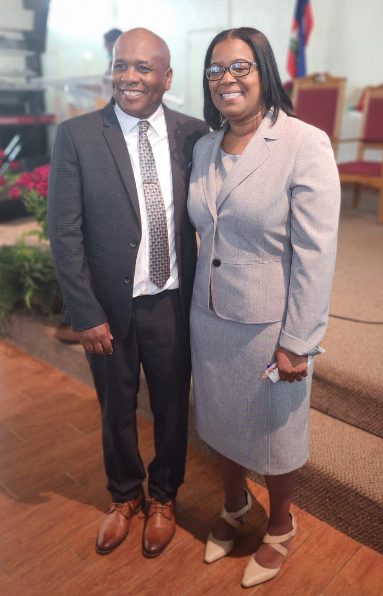 Dr John Honore, Pastor of Homestead SDA Church with his wife, Maudrina Honore